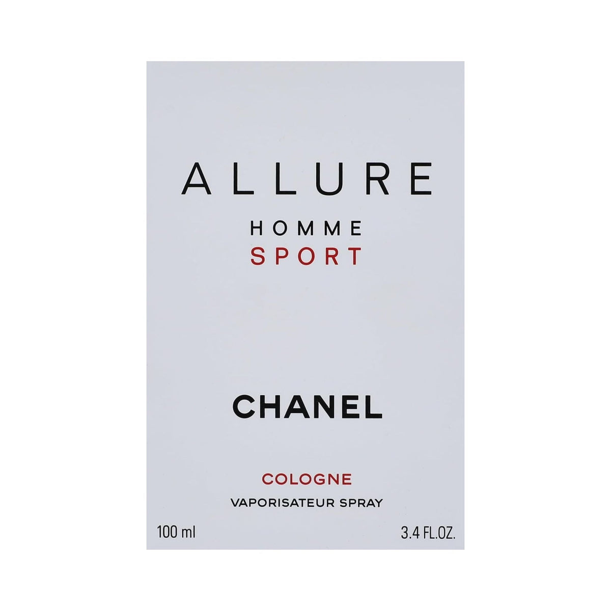 Refect Beauty Chanel Allure Homme Sport Cologne 100ml eau de toilette spray box packaging
