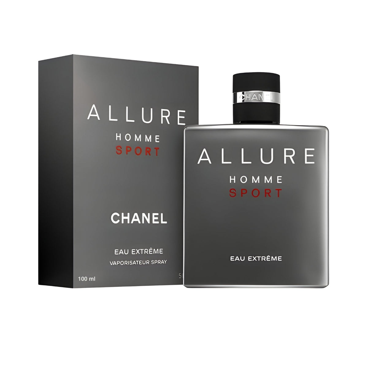 Refect Beauty Chanel Allure Homme Sport Eau Extreme fragrance bottle and matching grey box packaging