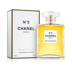 Refect Beauty Chanel No. 5 Eau de Parfum bottle and box featuring a classic floral fragrance in a glass spray bottle.