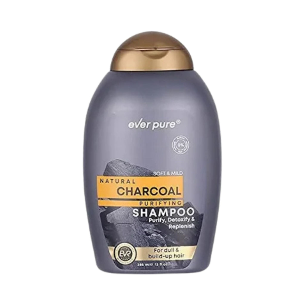 Refect Beauty Ever Pure Natural Charcoal Shampoo bottle for deep cleansing and purifying oily hair and scalp