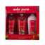 Refect Beauty Ever Pure Cheesecake body care gift set featuring shower gel, body splash, and body lotion.