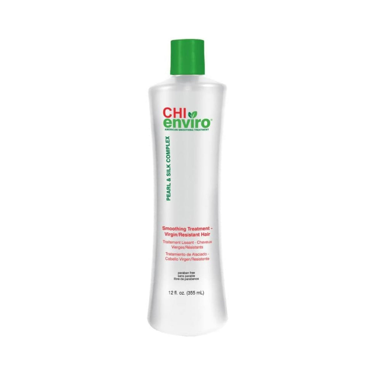 Refect Beauty CHI Enviro American Smoothing Treatment bottle for virgin resistant hair with a green cap
