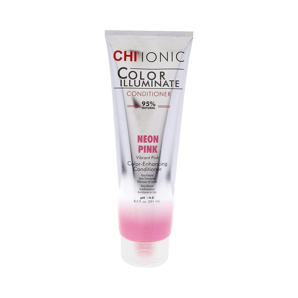 Refect Beauty CHI Color Illuminate Neon Pink conditioner tube for vibrant hair color enhancement and hydration.