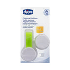 Refect Beauty Chicco multi-purpose appliance latch in white and green for childproofing cabinets and cupboards