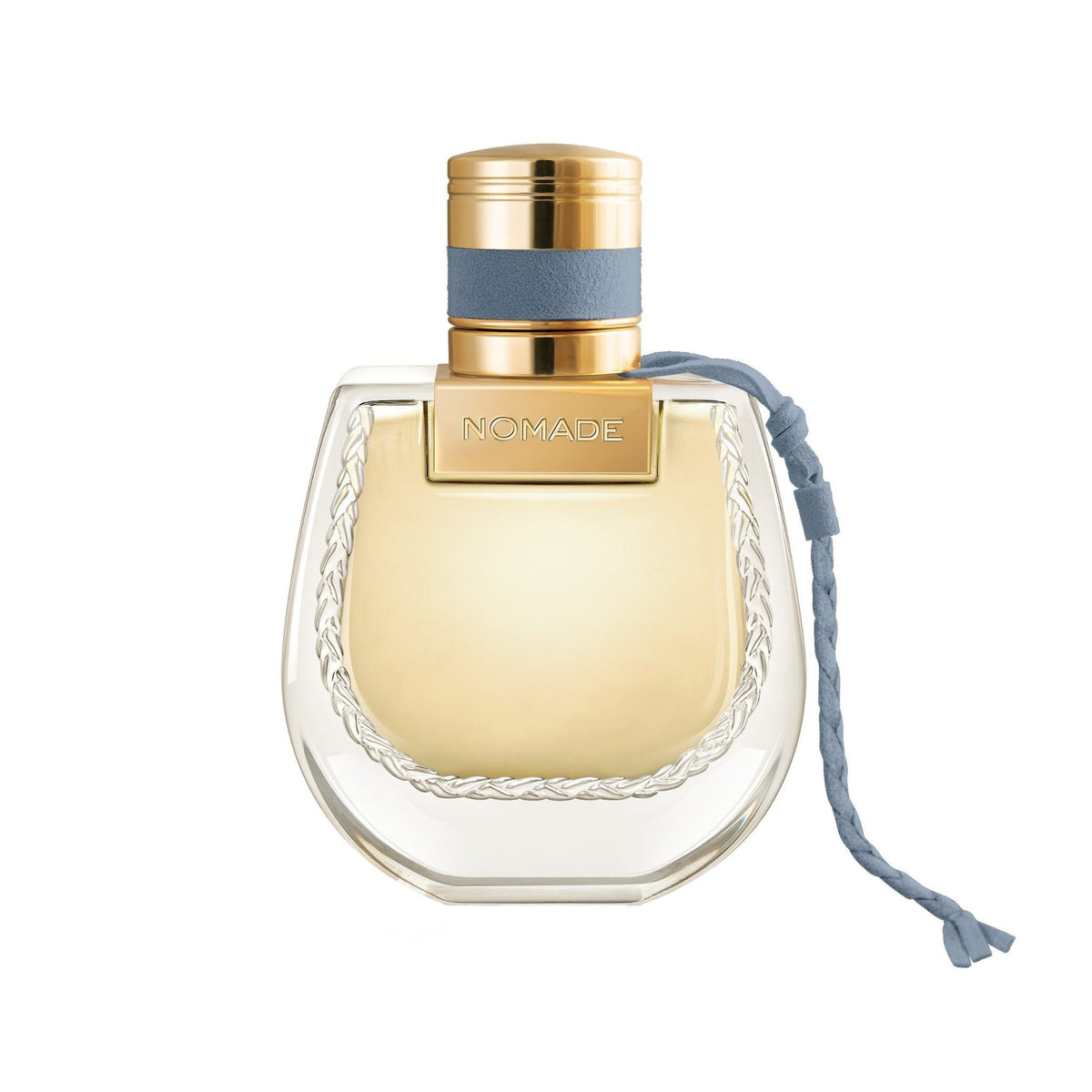 Refect Beauty Chloe Nomade Lumiere D'Egypte perfume bottle with gold cap and blue braided cord detail