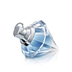 Refect Beauty Chopard Wish Eau de Parfum in a unique diamond-shaped blue glass bottle with a silver cap