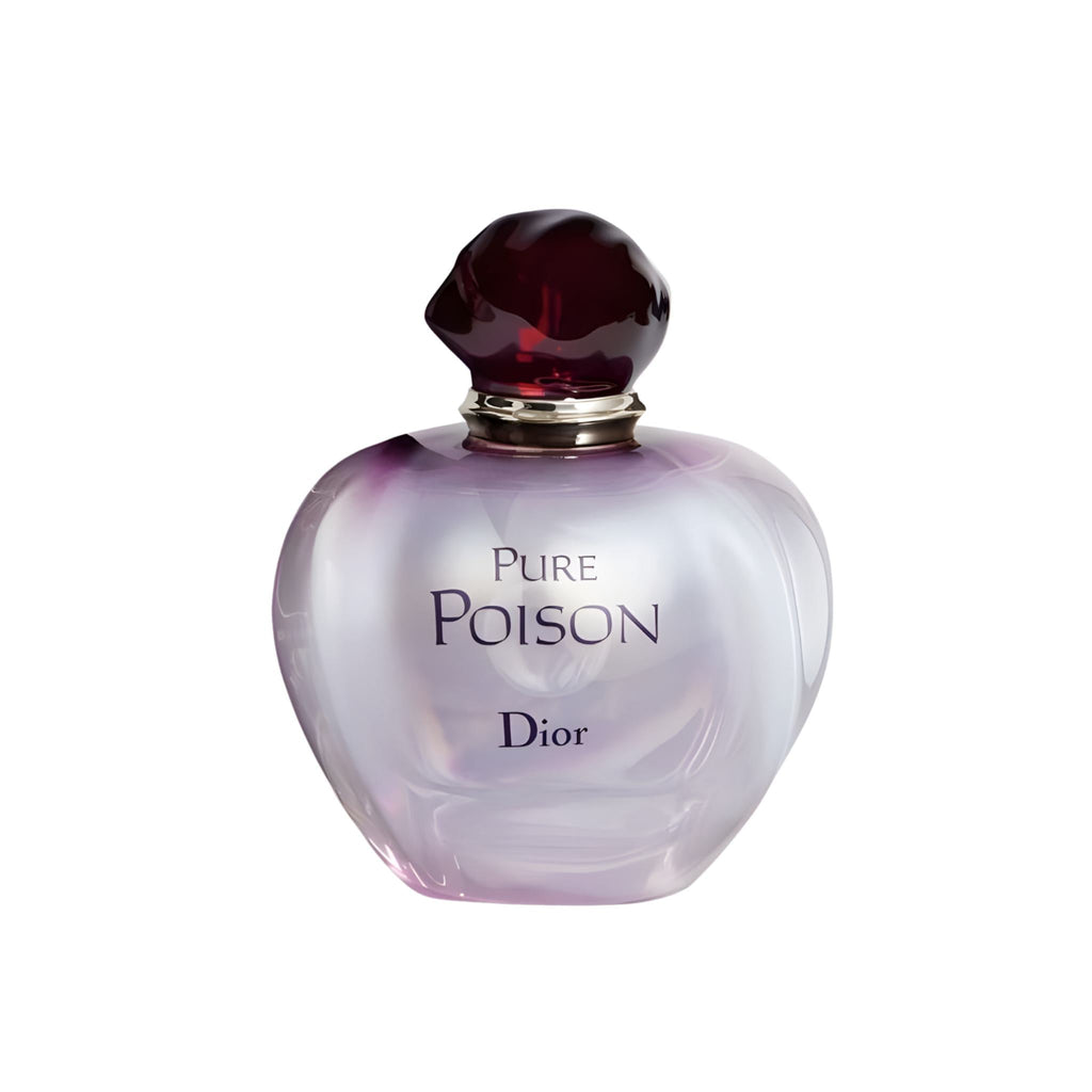 Refect Beauty Christian Dior Pure Poison Eau de Parfum in a rounded glass bottle with a dark purple cap