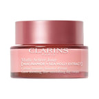Refect Beauty Clarins Multi-Active Jour day cream jar for dry skin in a pink glass container.