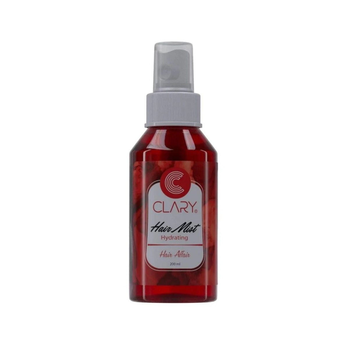 Refect Beauty Clary hydrating hair mist in a 200ml red spray bottle for refreshing and smoothing all hair types.