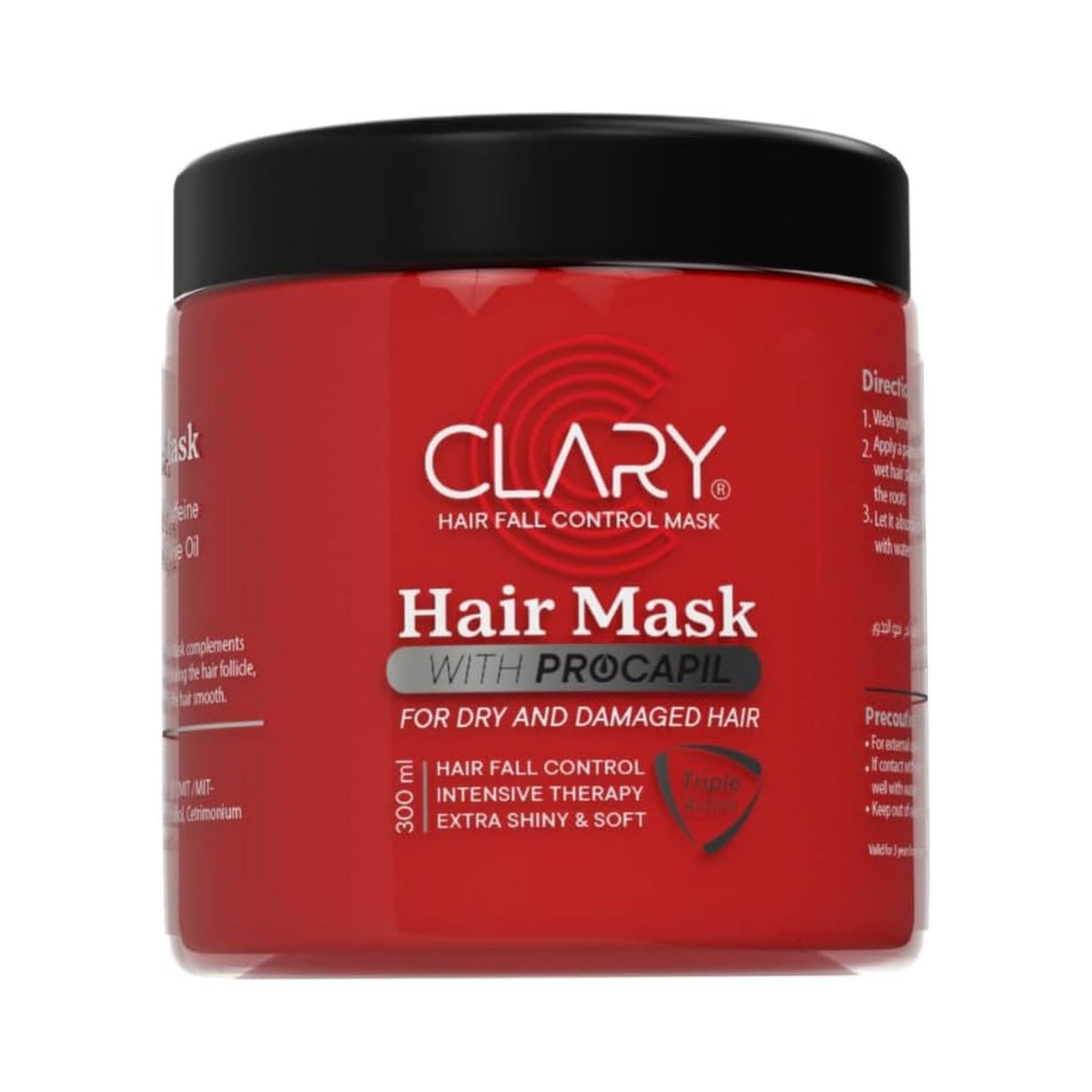 Refect Beauty Clary hair mask with Procapil in a red 300ml jar for strengthening dry and damaged hair.
