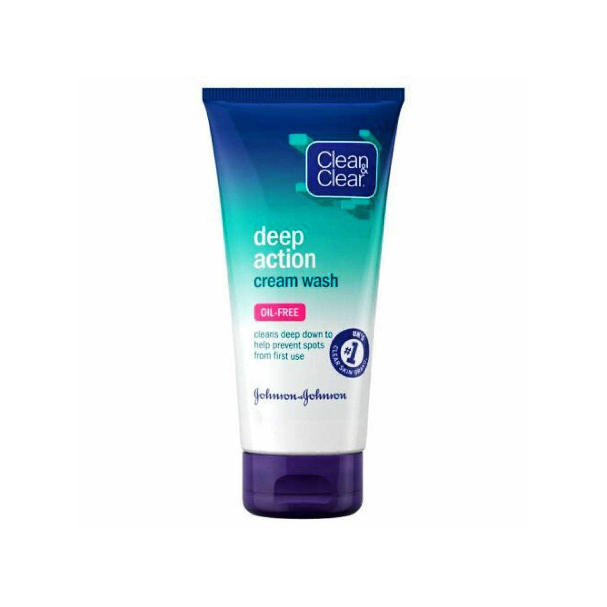Refect Beauty Clean & Clear Deep Action Cleanser Cream in a blue and white squeeze tube for oily skin.