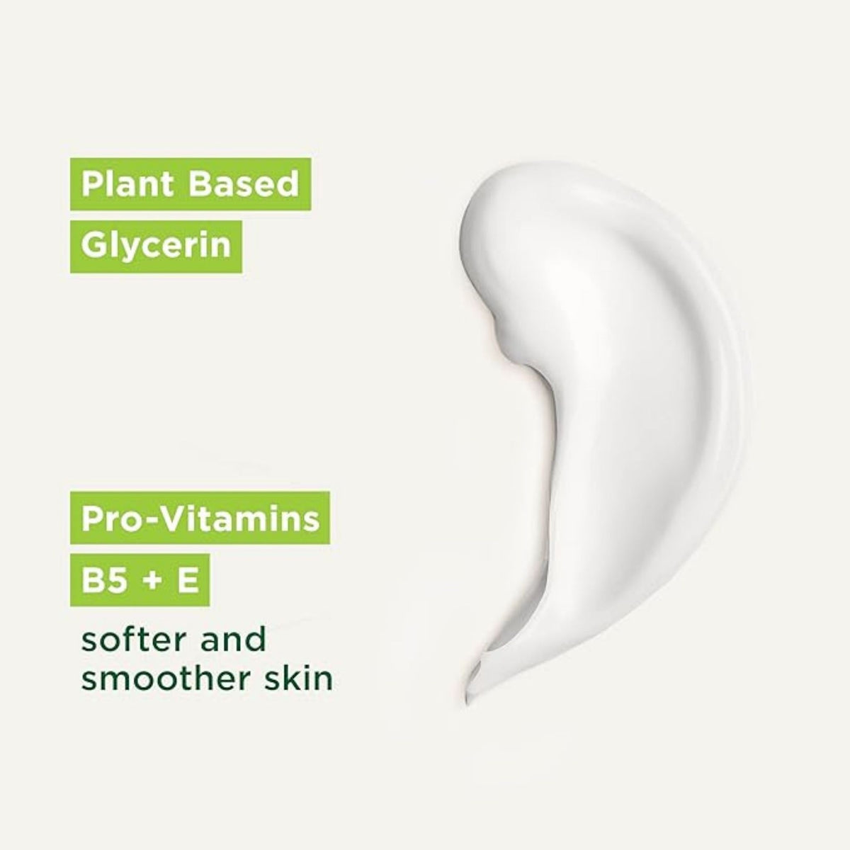 Refect Beauty Simple Kind to Skin cleansing lotion texture swatch showing smooth white cream with vitamin B5 and E