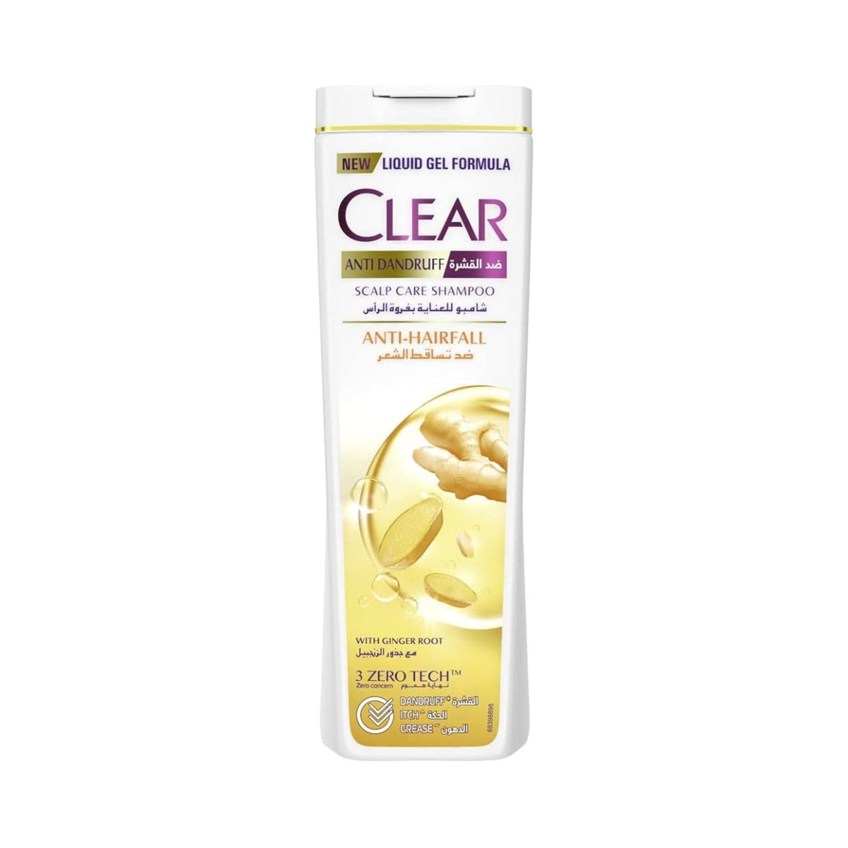 Refect Beauty Clear Anti Dandruff and Anti Hair Fall shampoo bottle with ginger root extract for scalp care