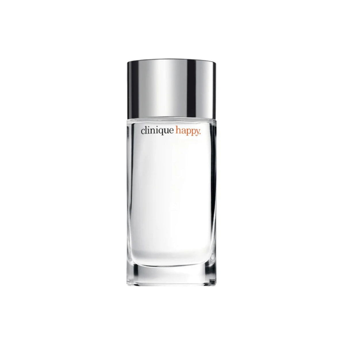 Refect Beauty Clinique Happy for Women eau de parfum in a clear glass bottle with a silver cap.