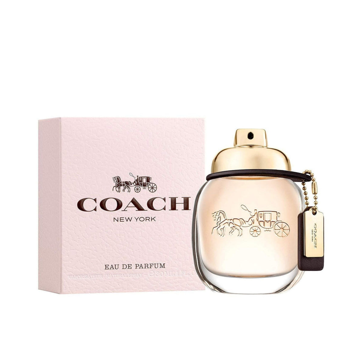 Refect Beauty Coach for Women Eau de Parfum with a pink textured box and a rounded glass bottle with gold accents.
