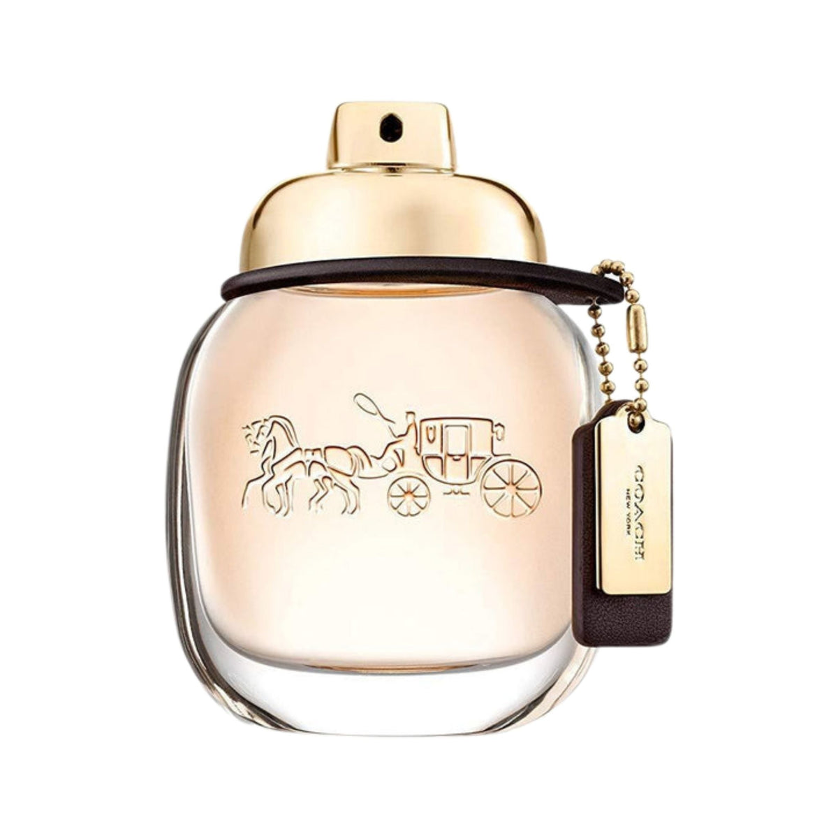 Refect Beauty Coach for Women Eau de Parfum in a glass bottle with gold cap and iconic horse and carriage logo