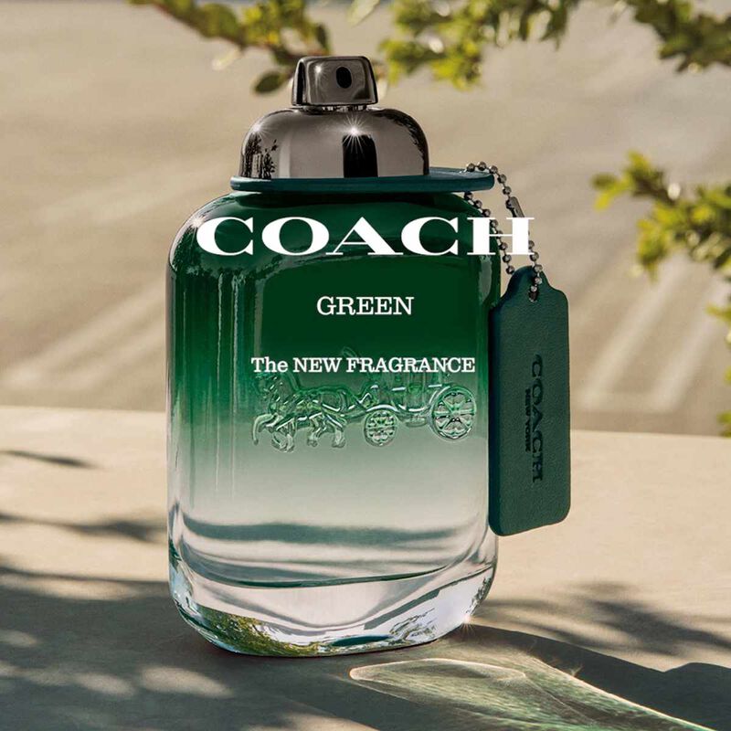 Refect Beauty Coach Green for Men Eau de Toilette bottle with a green gradient glass design and signature hangtag.