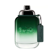 Refect Beauty Coach Green for Men Eau de Toilette in a green gradient glass bottle with a signature leather hangtag.