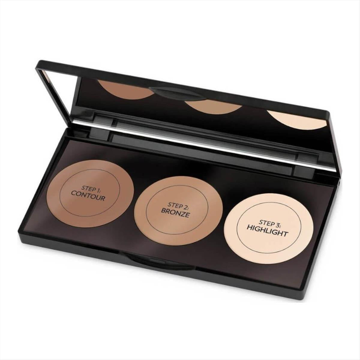 Refect Beauty Golden Rose Contour Powder Kit featuring three shades for contouring, bronzing, and highlighting.