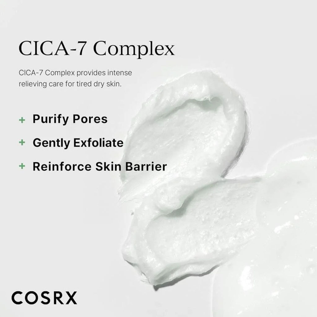 Refect Beauty Cosrx Pure Fit Cica Creamy Foam Cleanser texture showing rich white soothing skincare cream