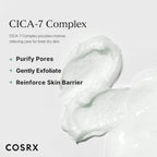 Refect Beauty Cosrx Pure Fit Cica Creamy Foam Cleanser texture showing rich white soothing skincare cream