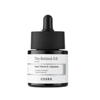 Refect Beauty Cosrx The Retinol 0.5 Oil with Vitamin E and Squalane in a black dropper bottle for skin firming