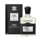 Refect Beauty Creed Aventus 100ml eau de parfum bottle and black presentation box with silver horse emblem