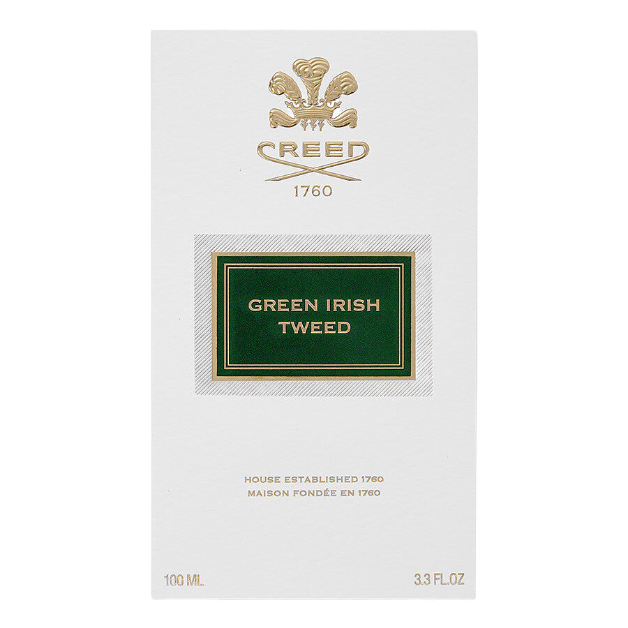 Refect Beauty Creed Green Irish Tweed 100ml perfume box with elegant white and green branding