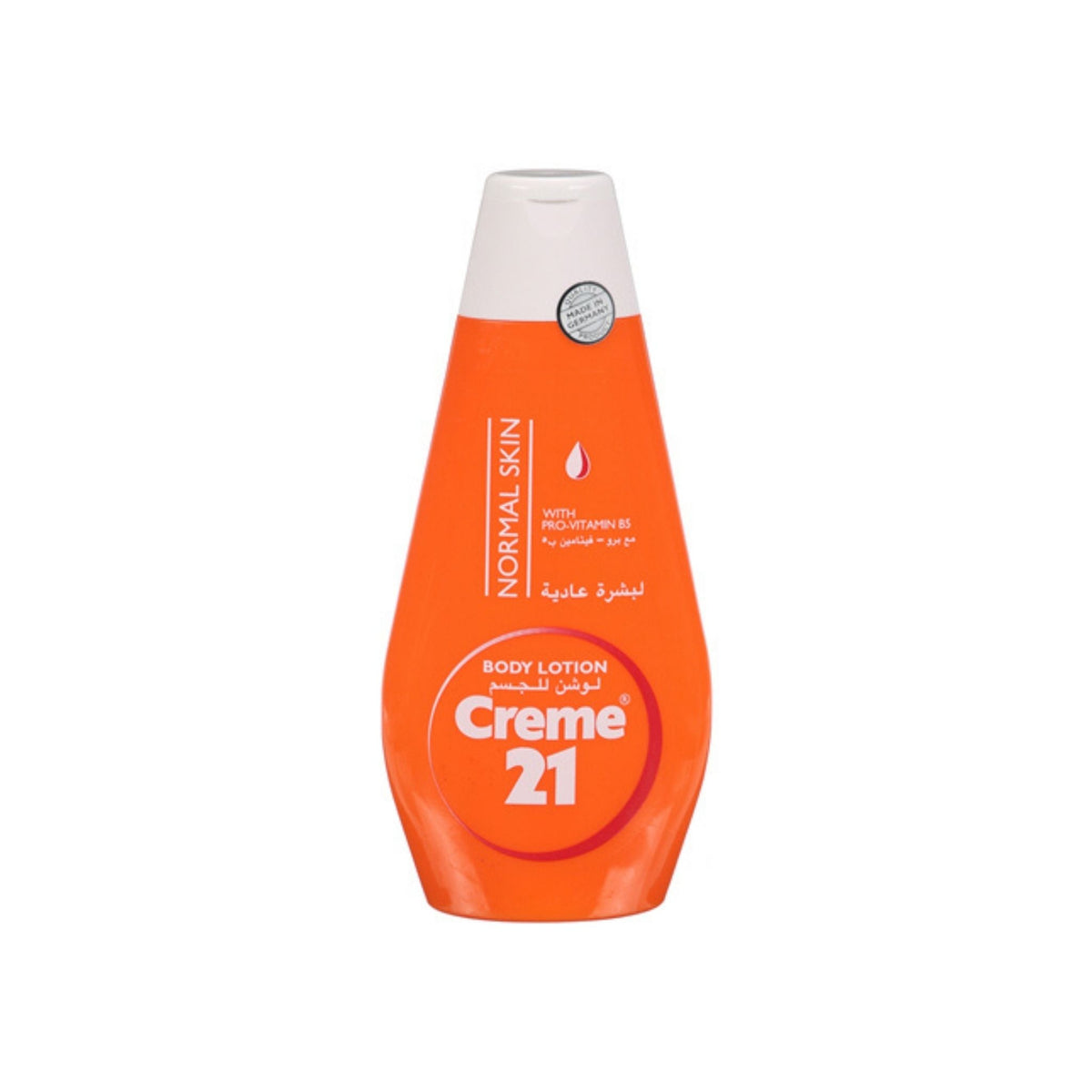 Refect Beauty Creme 21 body lotion for normal skin in an iconic orange bottle with pro-vitamin B5