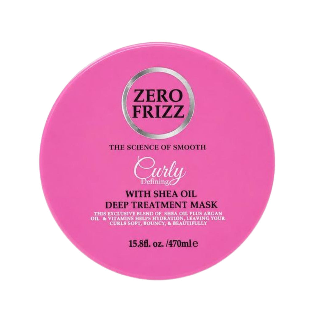 Refect Beauty Zero Frizz Curly Defining Shea Oil Deep Treatment Mask in a round pink container