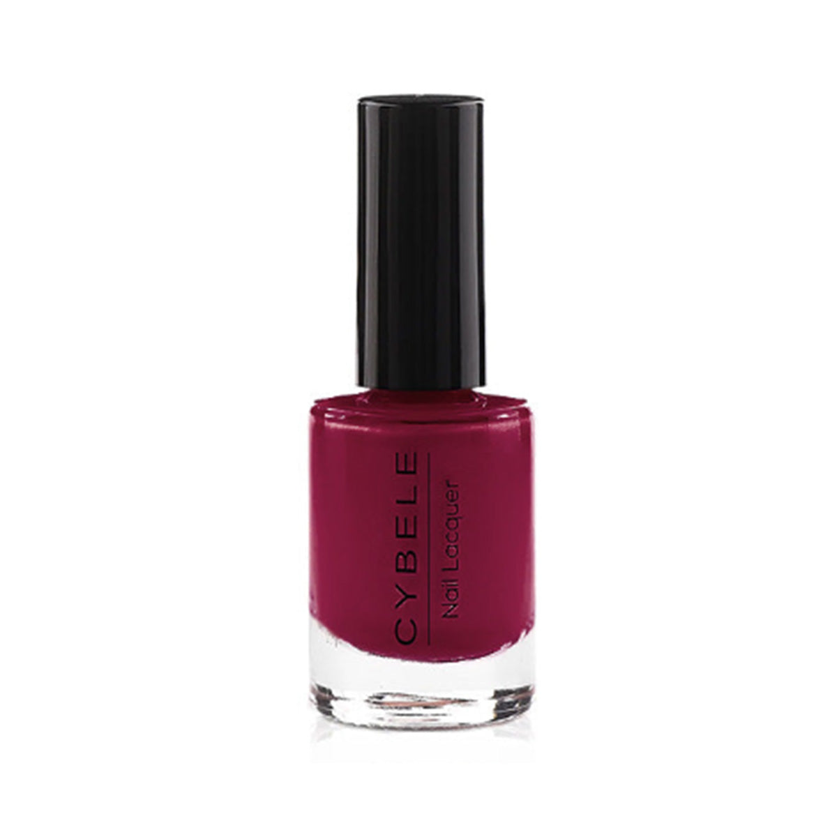 Refect Beauty Cybele nail polish in a deep berry red shade with a glossy finish in a glass bottle