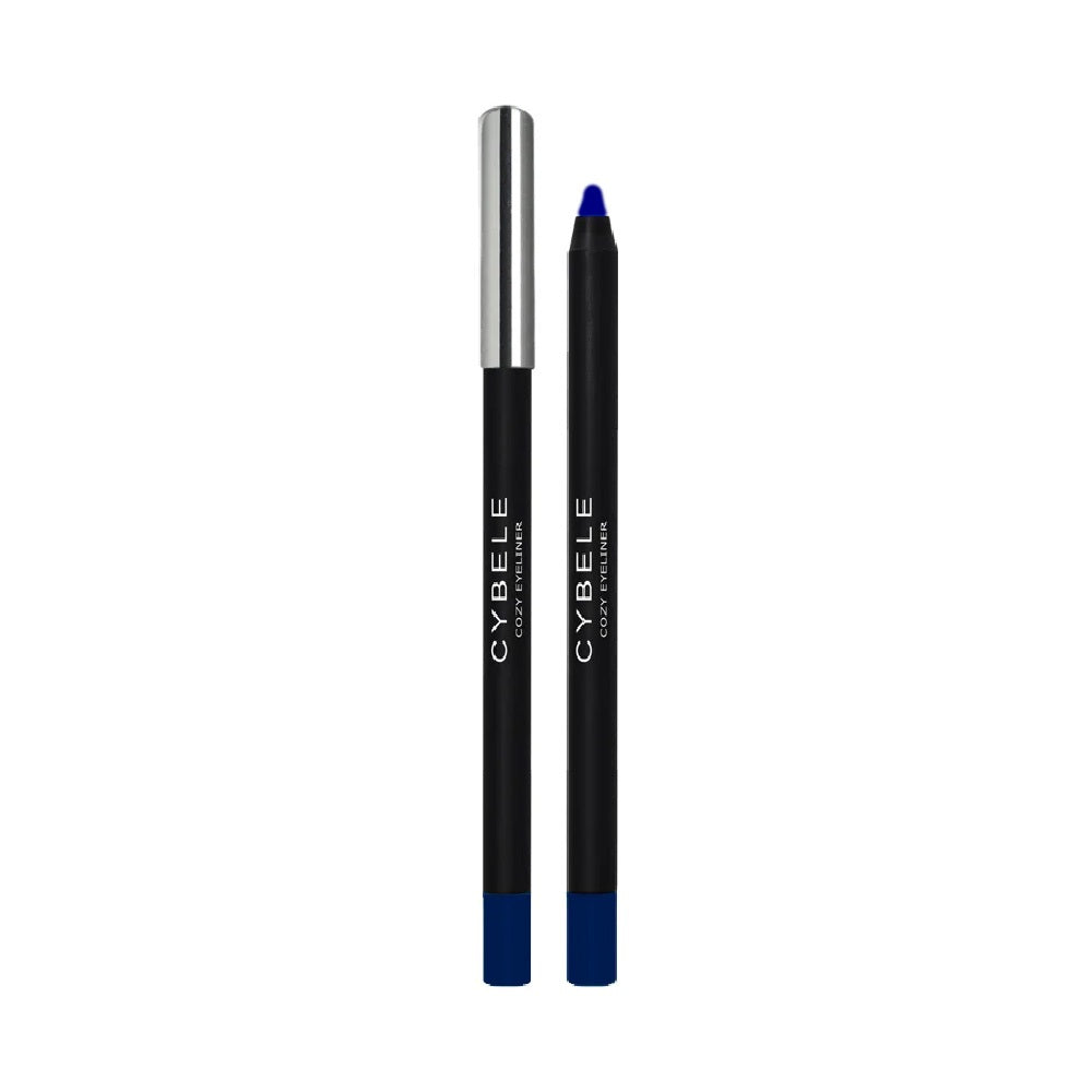 Refect Beauty Cybele Cozy Eyeliner Gel Pencil in vibrant blue with a silver cap and smooth creamy texture