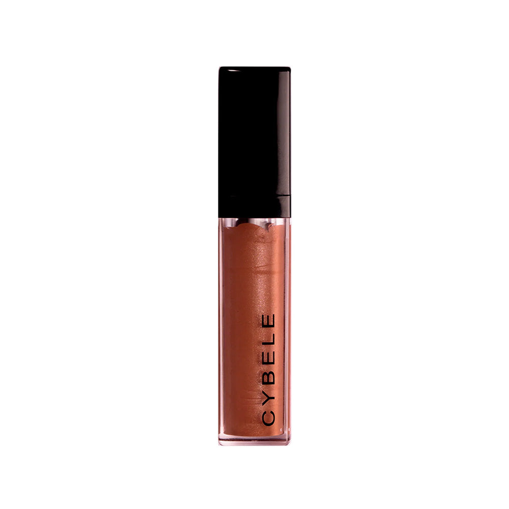 Refect Beauty Cybele Shine Appeal liquid lip color in a warm bronze shade with a high-shine glossy finish.
