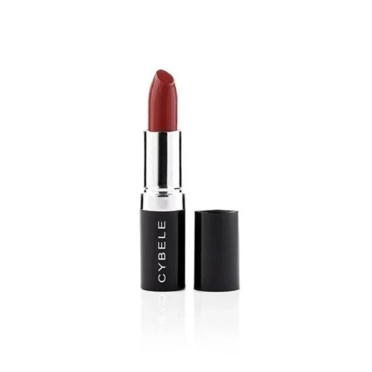 Refect Beauty Cybele rich cream lipstick in a deep red shade with a smooth, hydrating finish and black casing.