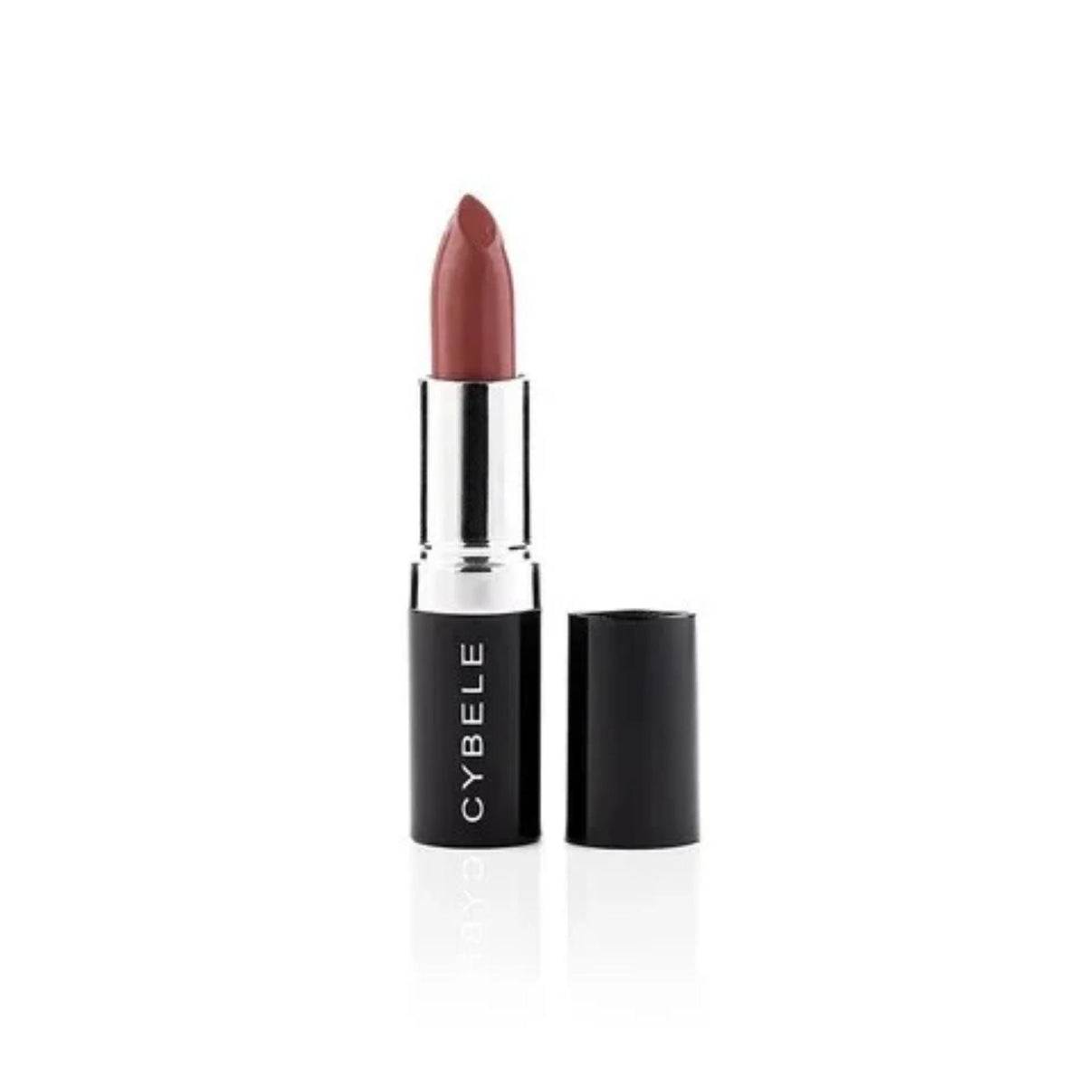 Refect Beauty Cybele Rich Cream Lipstick in a muted mauve shade with a sleek black and silver tube packaging