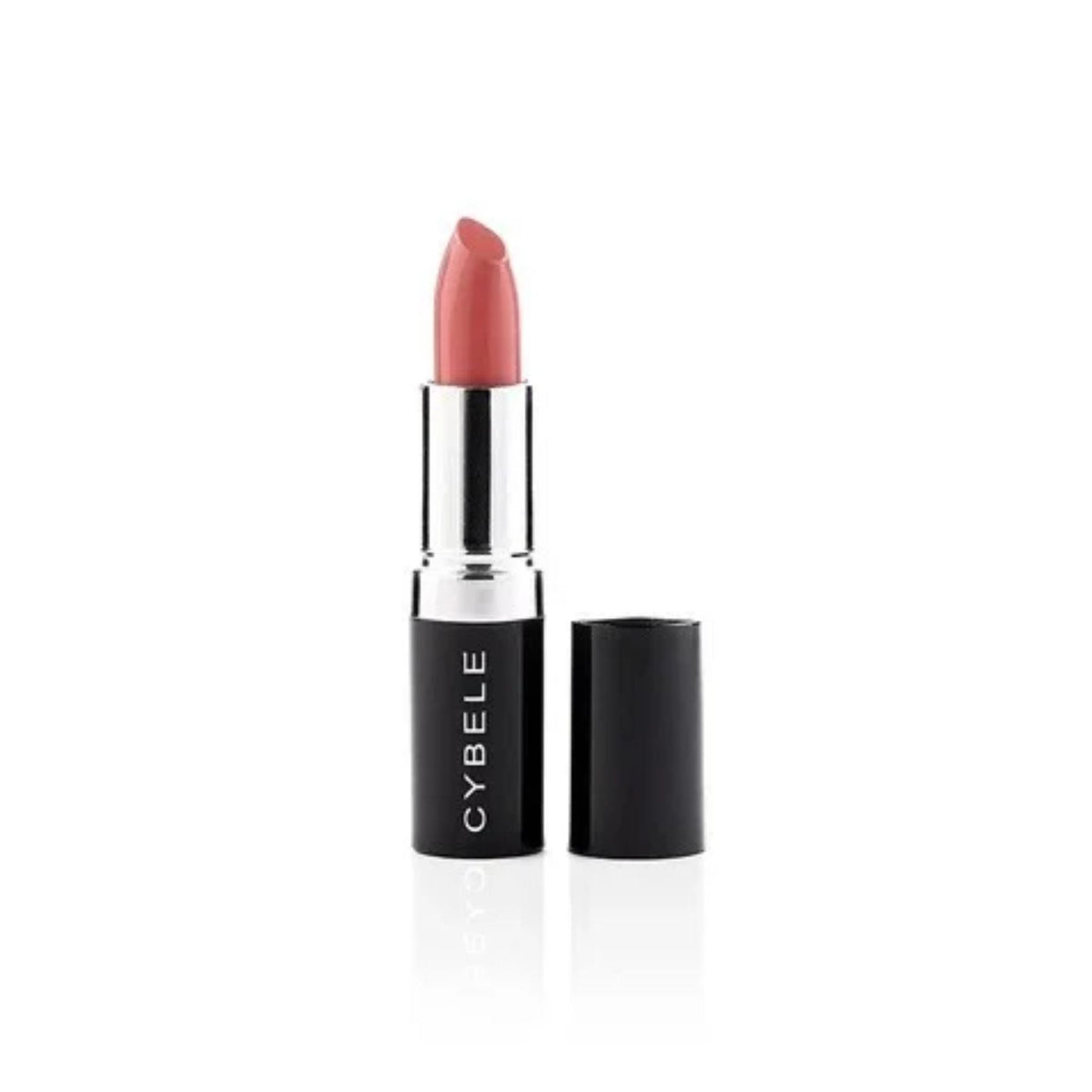 Refect Beauty Cybele rich cream lipstick in a soft pink shade with a sleek black and silver tube