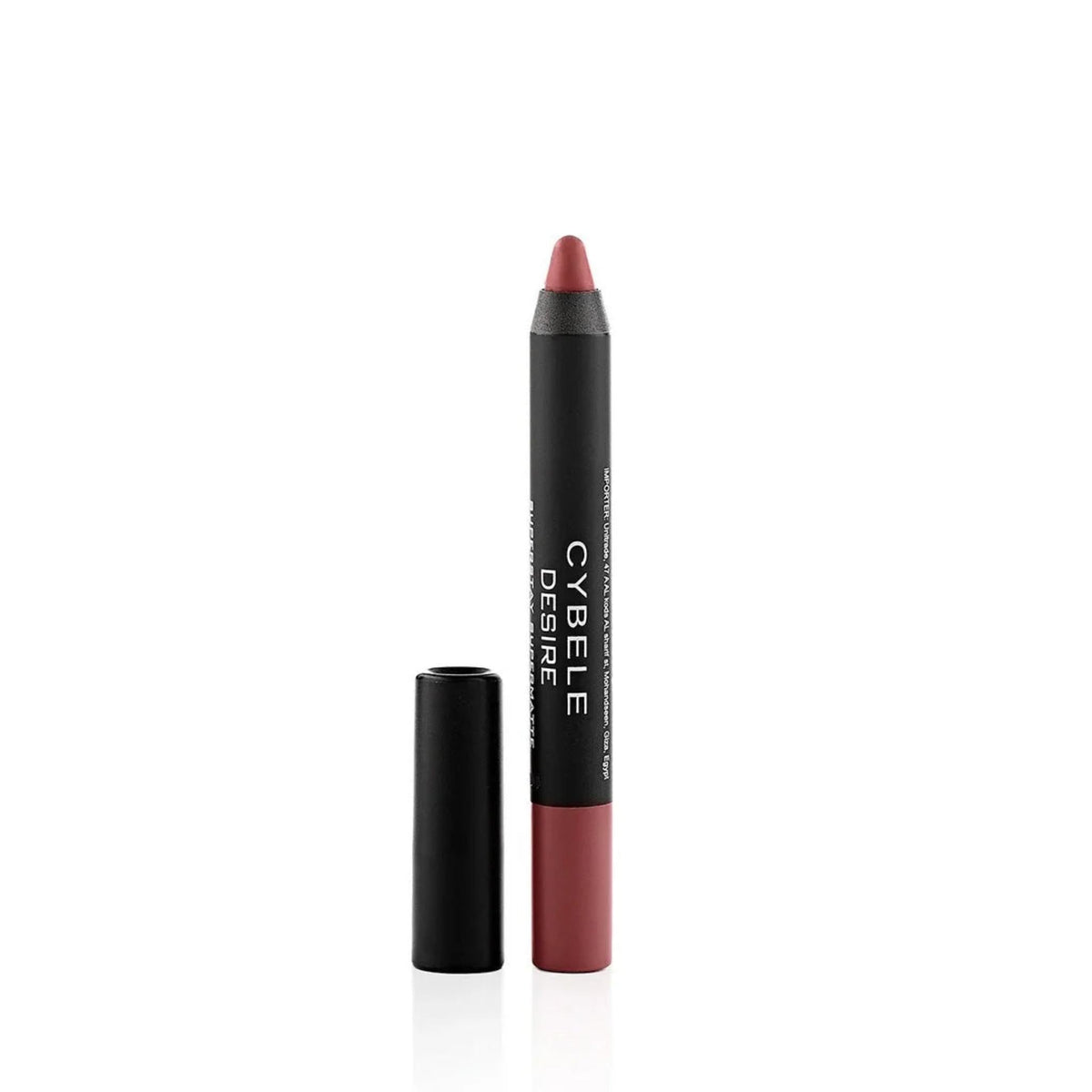Refect Beauty Cybele Desire creamy lipstick pencil in a dusty rose shade with a black cap for precise lip application