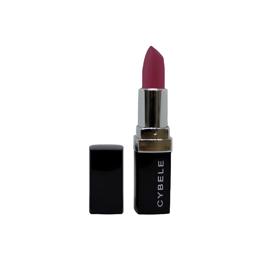 Refect Beauty Cybele Exotic lipstick in a vibrant mauve-pink shade with a sleek black and silver tube packaging.