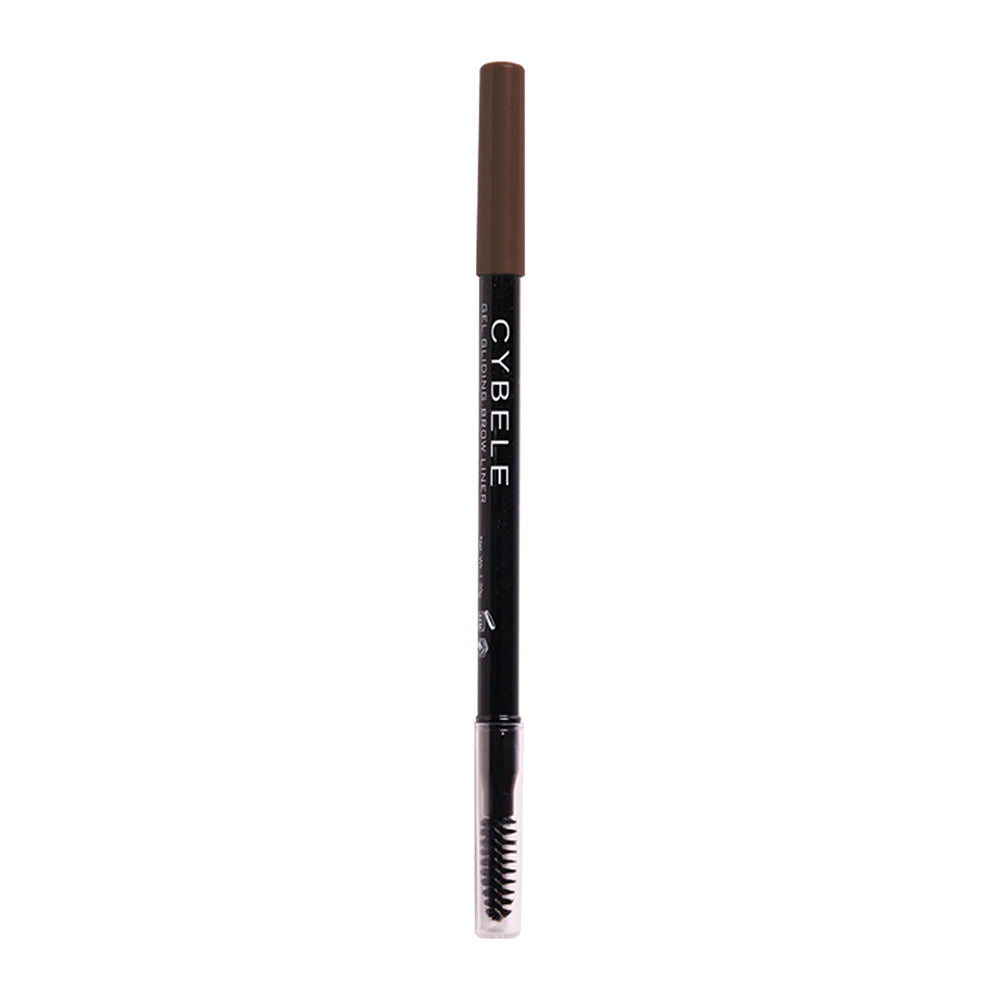 Refect Beauty Cybele gel gliding brow liner pencil in brown with an integrated spoolie brush for natural definition.