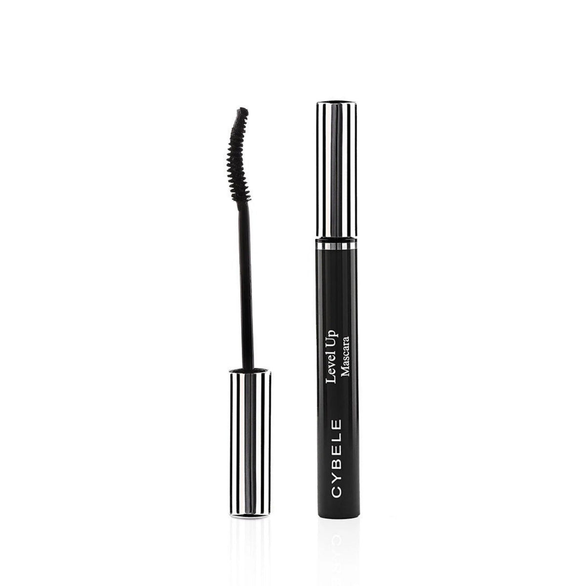 Refect Beauty Cybele Level Up Mascara with a curved wand for lengthening and volumizing lashes in black packaging