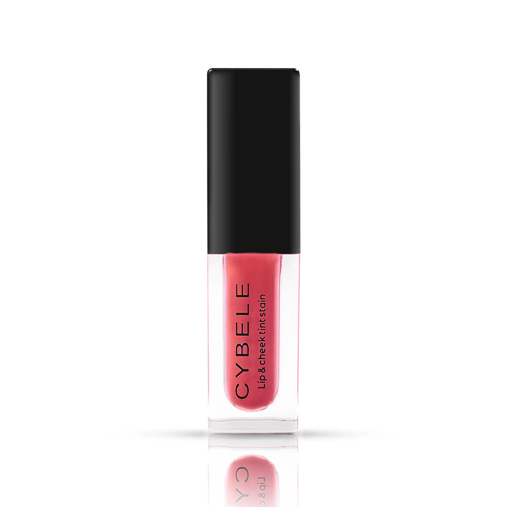 Refect Beauty Cybele liquid lip and cheek tint stain in a clear bottle with a black cap for a natural flush