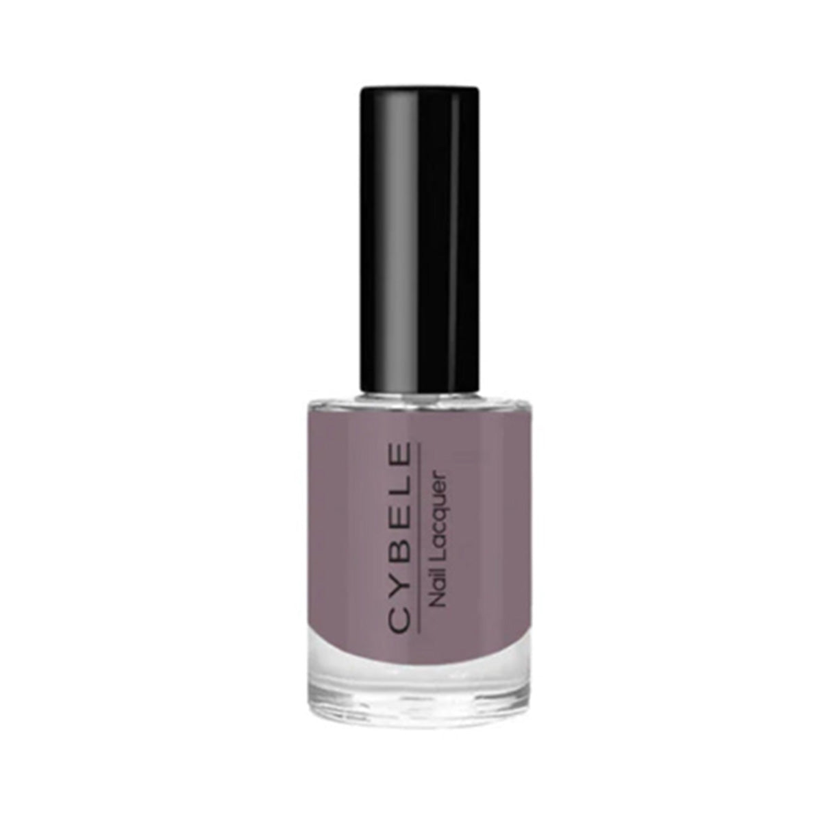 Refect Beauty Cybele nail polish in a muted mauve shade with a glossy finish in a clear glass bottle