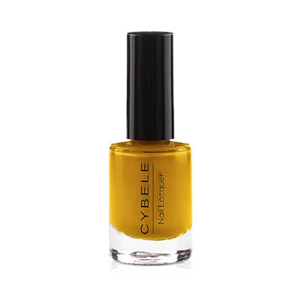 Refect Beauty Cybele nail polish in a vibrant mustard yellow shade with a glossy finish in a glass bottle