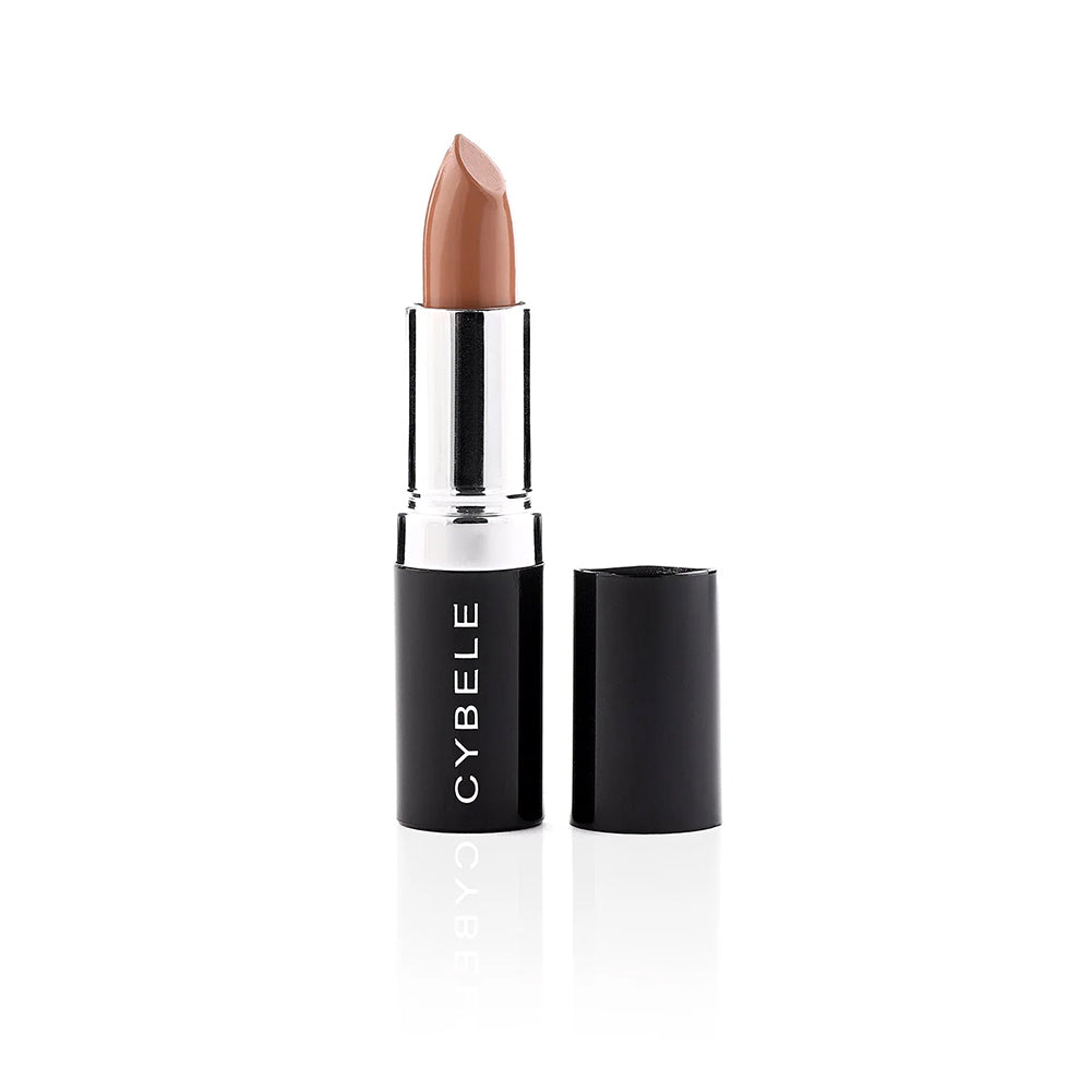 Refect Beauty Cybele rich cream lipstick in a neutral nude shade with a smooth, hydrating finish in a black tube.