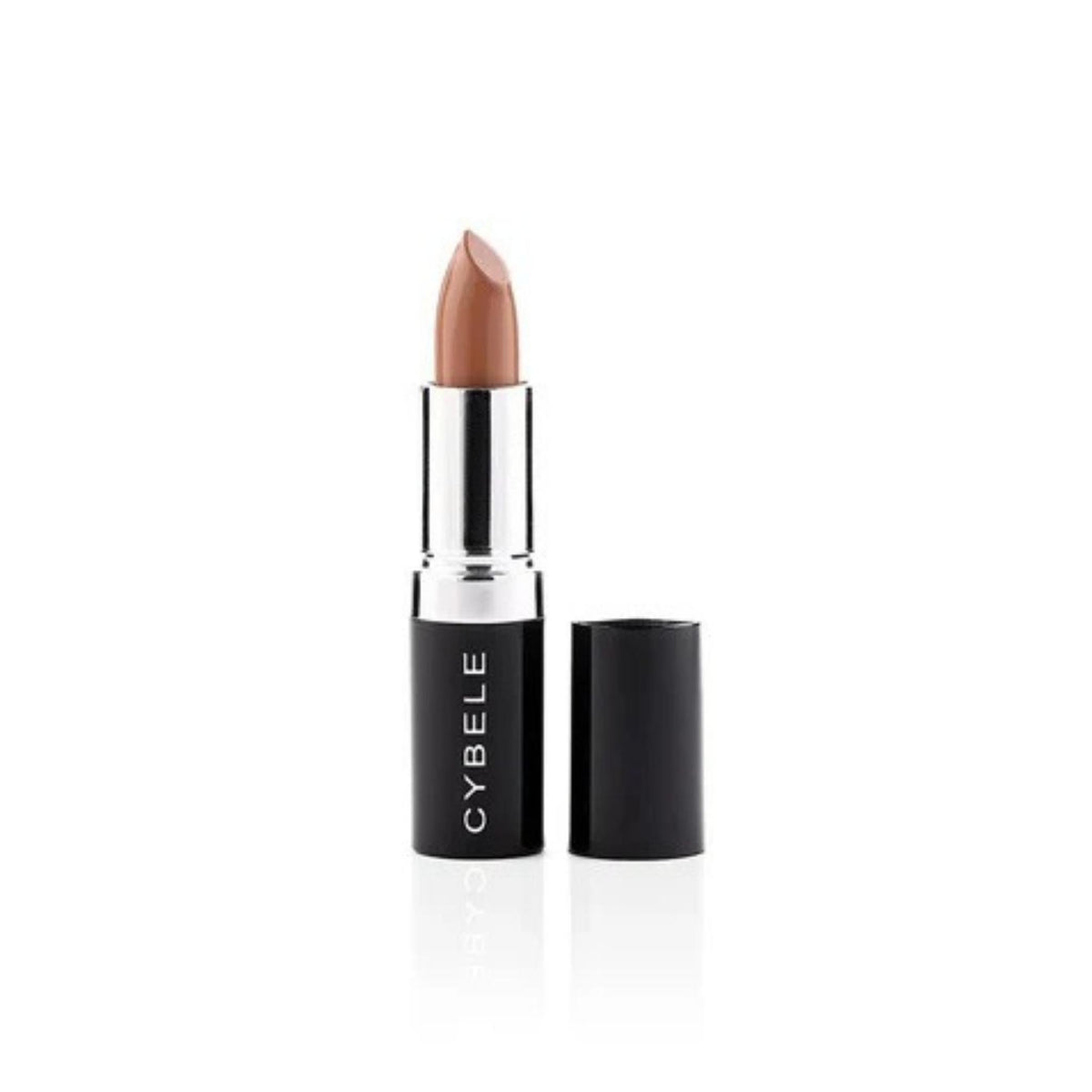 Refect Beauty Cybele rich cream lipstick in a neutral nude shade with a smooth, hydrating finish in a black tube.