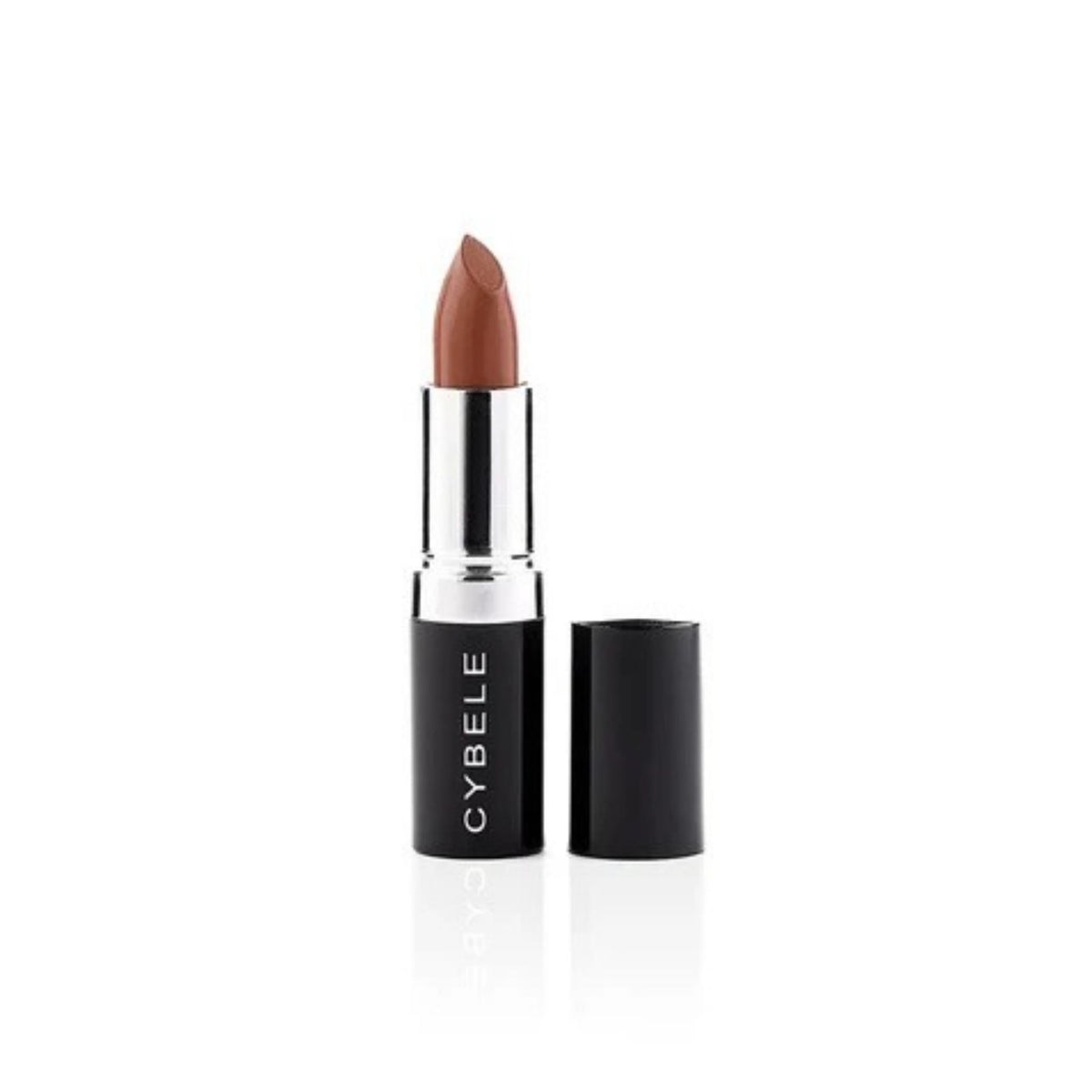 Refect Beauty Cybele rich cream lipstick in a warm nude shade with a smooth, hydrating finish in a black tube.