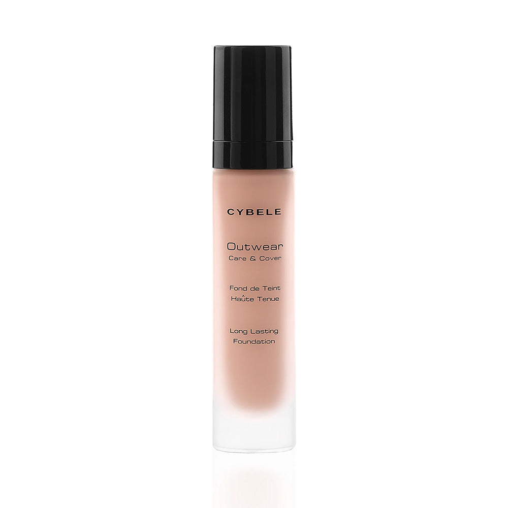 Refect Beauty Cybele Out Wear long-lasting liquid foundation in a sleek glass bottle with a black pump cap.