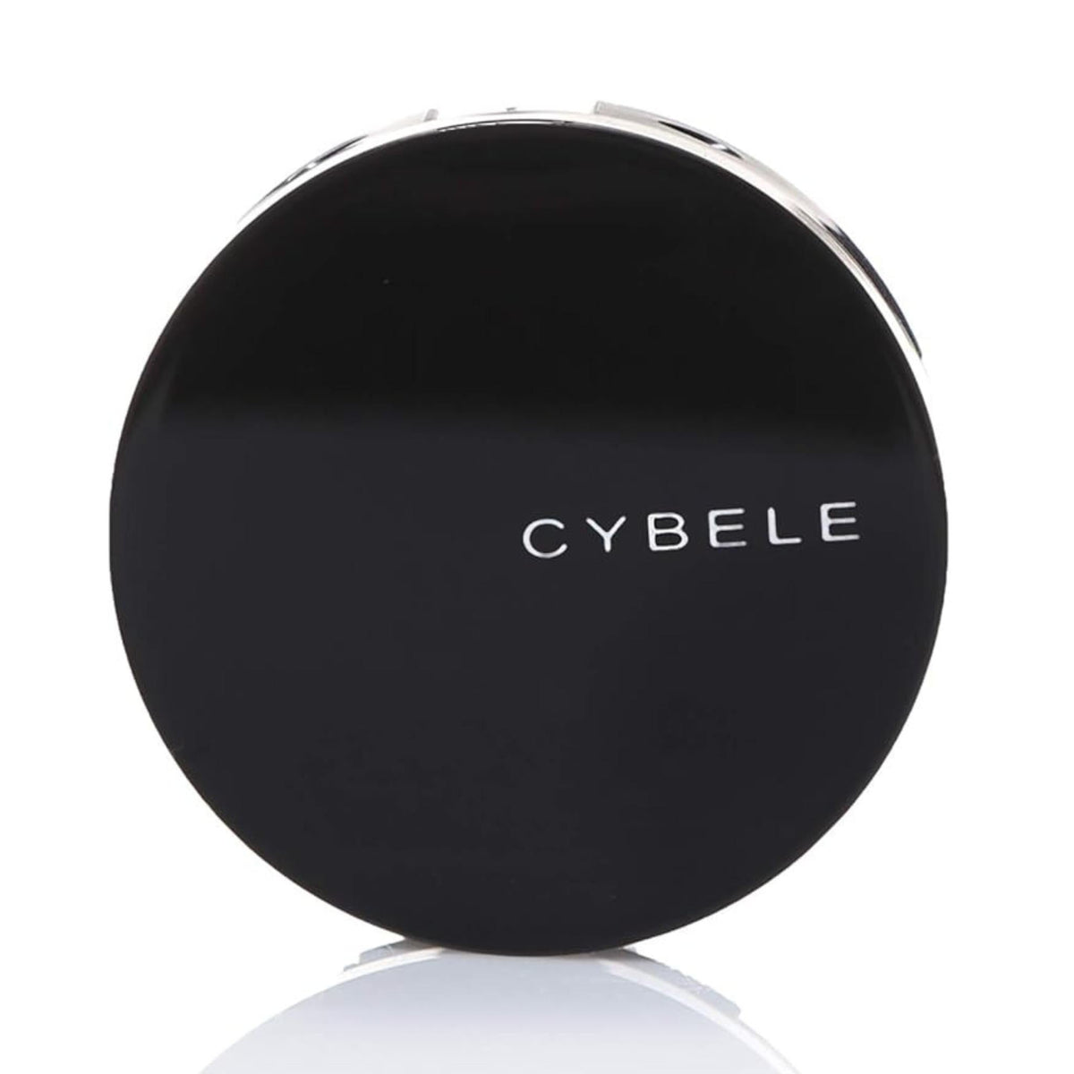 Refect Beauty Cybele Smooth N'Wear powder blush in a sleek black round compact case for a natural peach glow.
