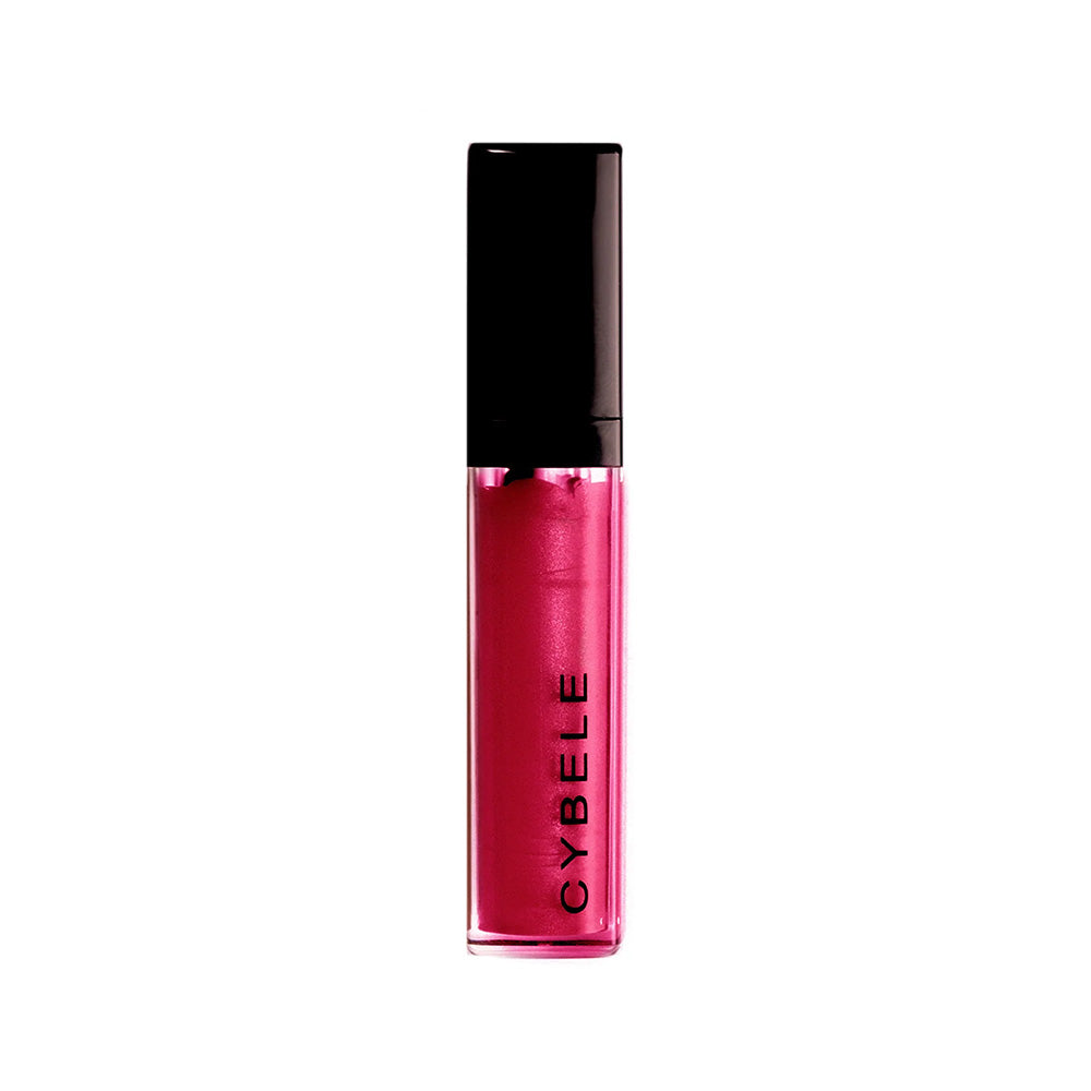 Refect Beauty Cybele Shine Appeal liquid lip color in a vibrant pink shade with a high-shine glossy finish