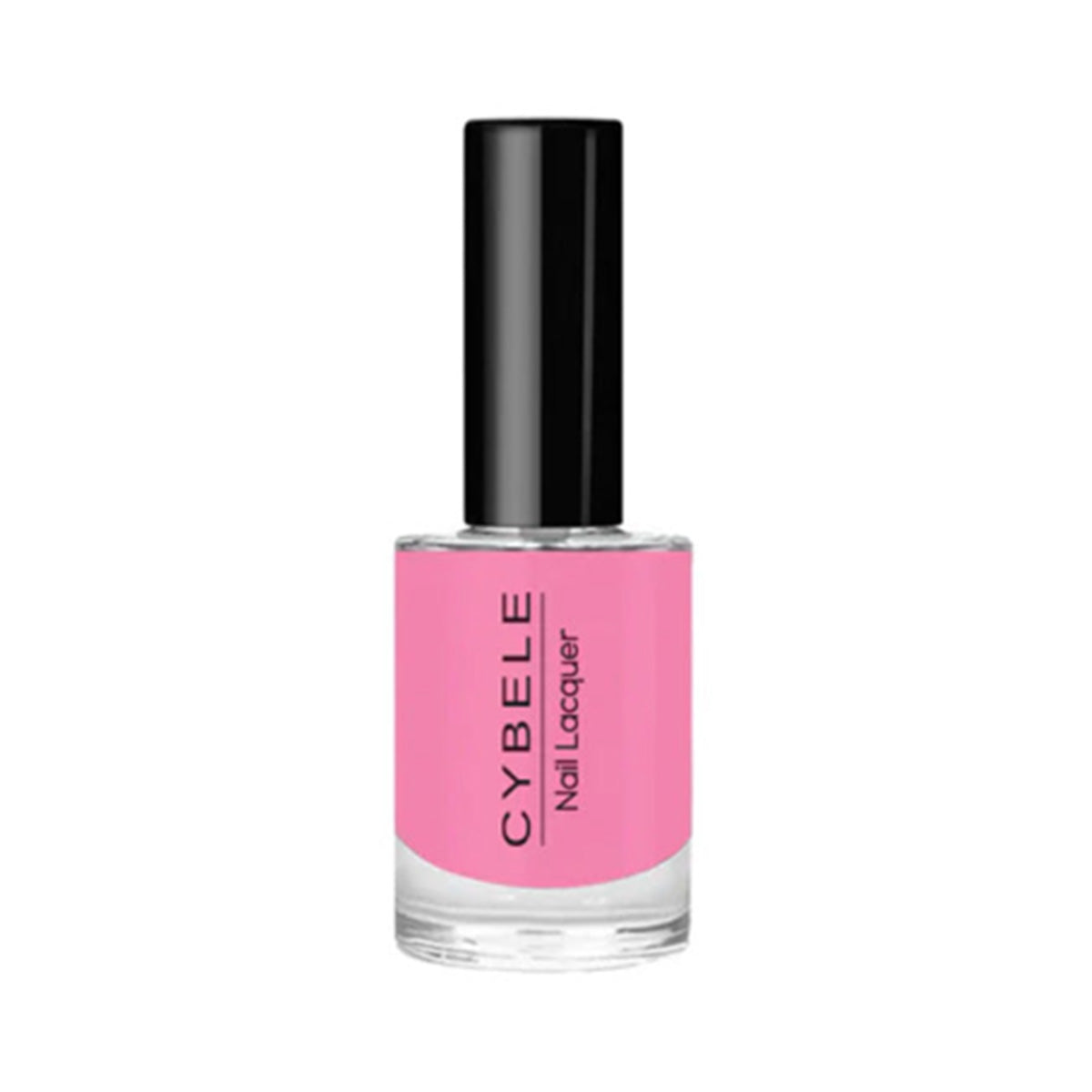 Refect Beauty Cybele nail polish in a vibrant pink shade with a glossy finish in a clear glass bottle